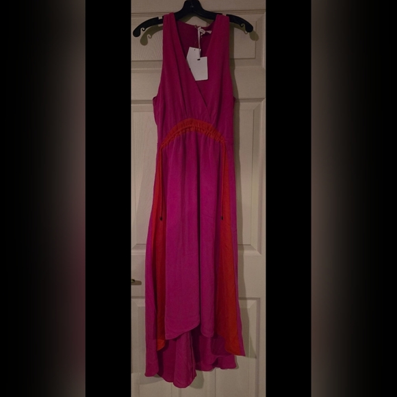 Chic Women's High Low Dress in Pink and Red - Picture 1 of 1